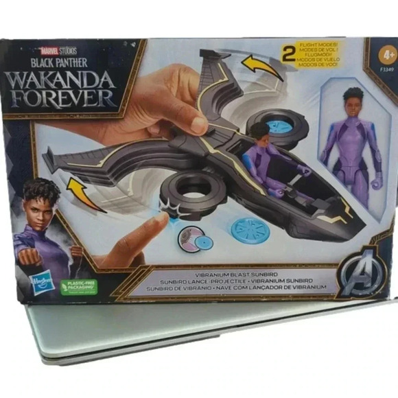 NEW Marvel Black Panther Wakanda Forever Vibranium Blast Sunbird Shuri Figure - Picture 1 of 8